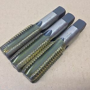 New ESC HSS 1 1/8" x 7 Tpi BSW Left Hand Taper, Second & Plug Tap Set ET946