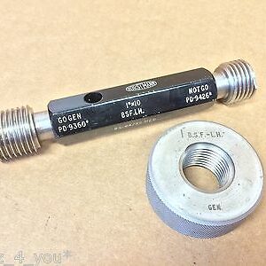 Horstmann 1" BSF Left Hand GO NOGO Screw Thread Gauge & Ring Gauge ME180