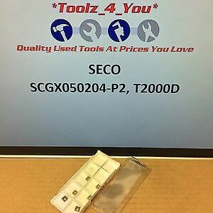 6x New Seco SCGX050204-P2 T2000D Carbide Inserts For Milling CI132