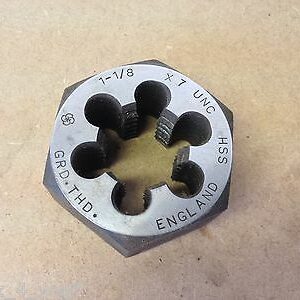1 1/8" x 7 Tpi UNC 2.23" Across Flats HSS Die Nut (v)