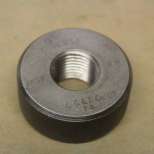 C G & T Co Ltd 13/16" x 12 Tpi BSF GO Screw Thread Ring Gauge ME830