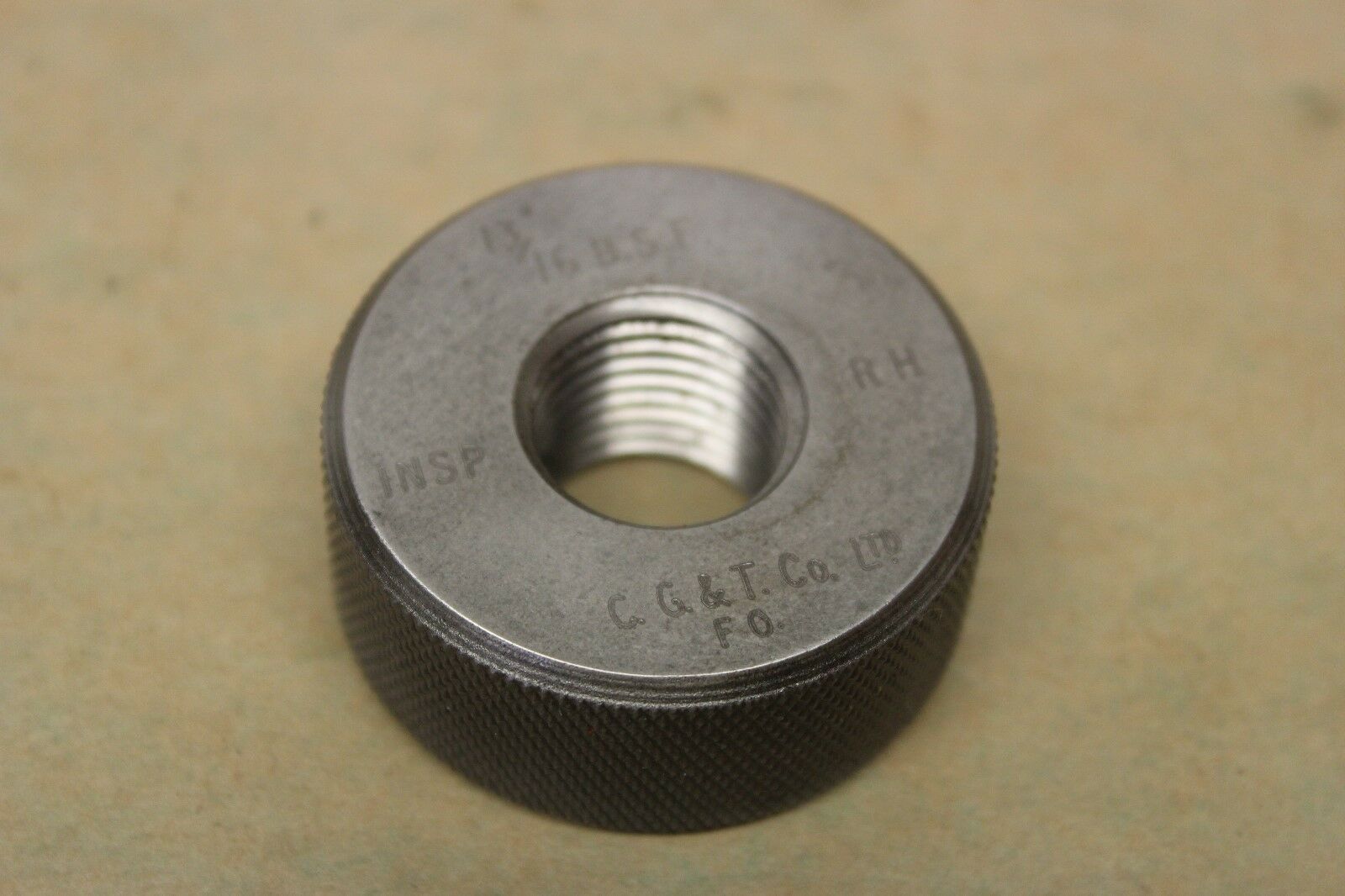 C G & T Co Ltd 13/16" x 12 Tpi BSF GO Screw Thread Ring Gauge ME830