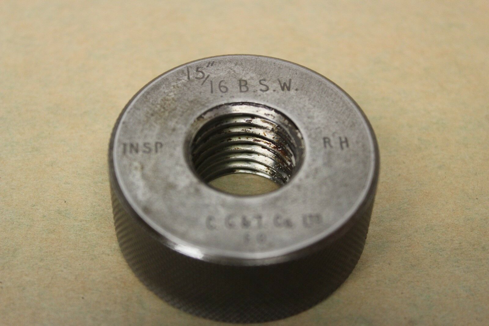 C G & T Co LTD 15/16" x 9 Tpi BSW GO Screw Thread Ring Gauge ME861