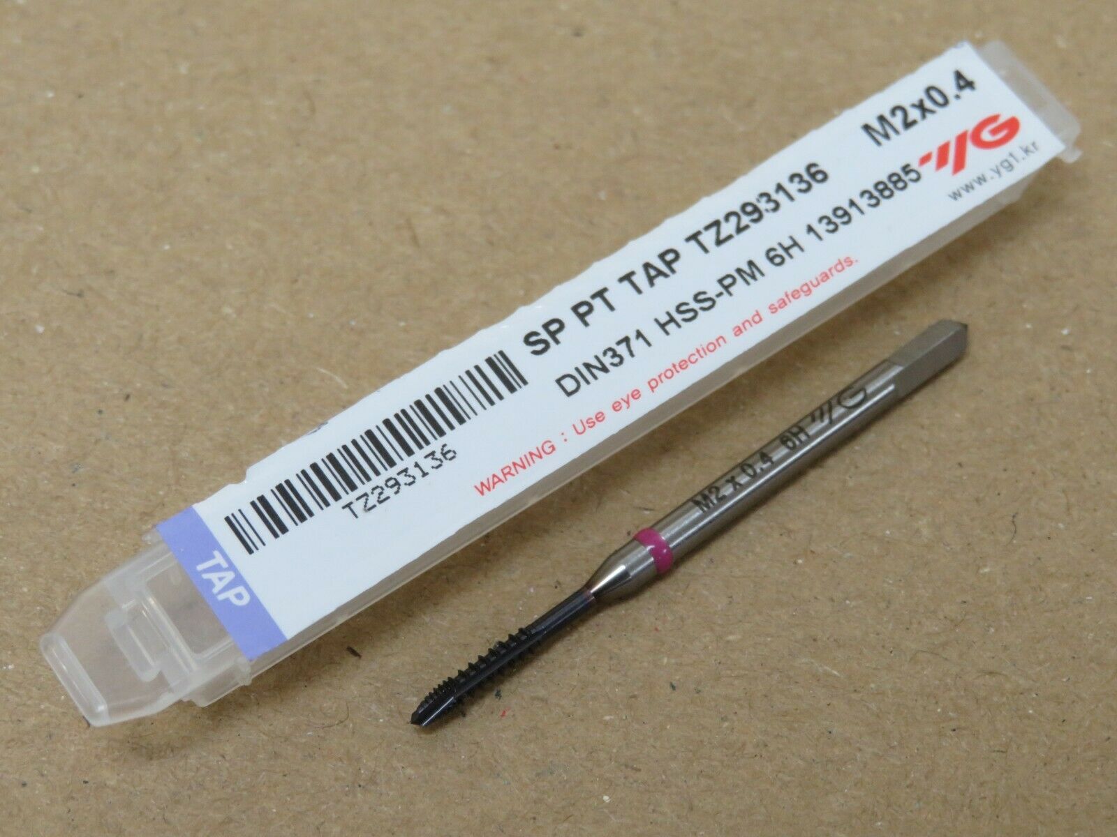 YG1 M2 x 0.4 Powder Metal Spiral Point TiAlN Coated Machine Taps for Titanium