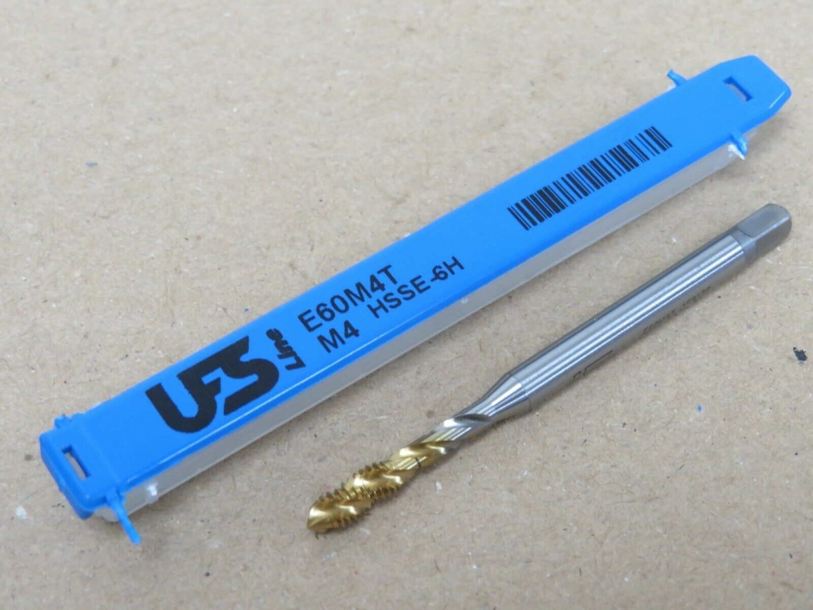 UFS M4 x 0.7 HSS-E TiN Coated Spiral Flute Machine Production Tap