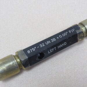 Coventry Gauge .875" (7/8") x 32 UNS 3B LEFT HAND GO NOGO PLUG GAUGE ME3880