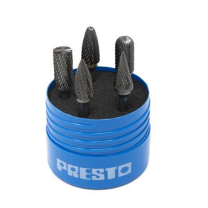 PRESTO 5 Pc 1/2" EXPERT CARBIDE BURR SET B,C,F,G,M