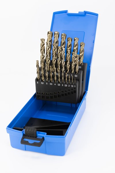 PRESTO M25 HSCo DIN338 DRILL SET 1.0mm - 13.0mm x 0.5mm
