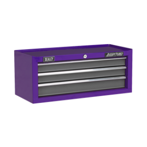 American PRO® Mid-Box Tool Chest 3 Drawer - Purple/Grey