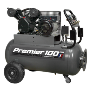 Premier 100L Belt Drive Air Compressor with Front Control Panel 3hp