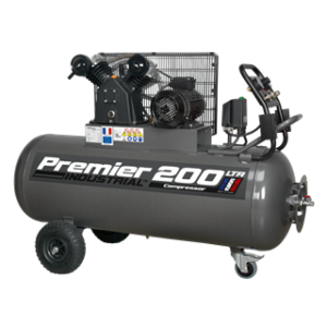 Premier 200L Belt Drive Air Compressor with Front Control Panel 3hp 415V 3ph