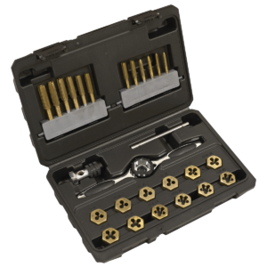 Premier Hexagonal Tap & Die Set 26pc Hexagonal - Imperial - Titanium Coated