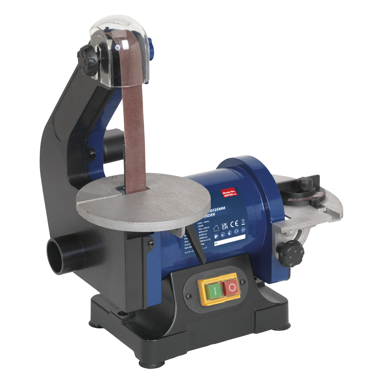 Sealey 762 x 25mm Belt/125mm Disc Sander 250W
