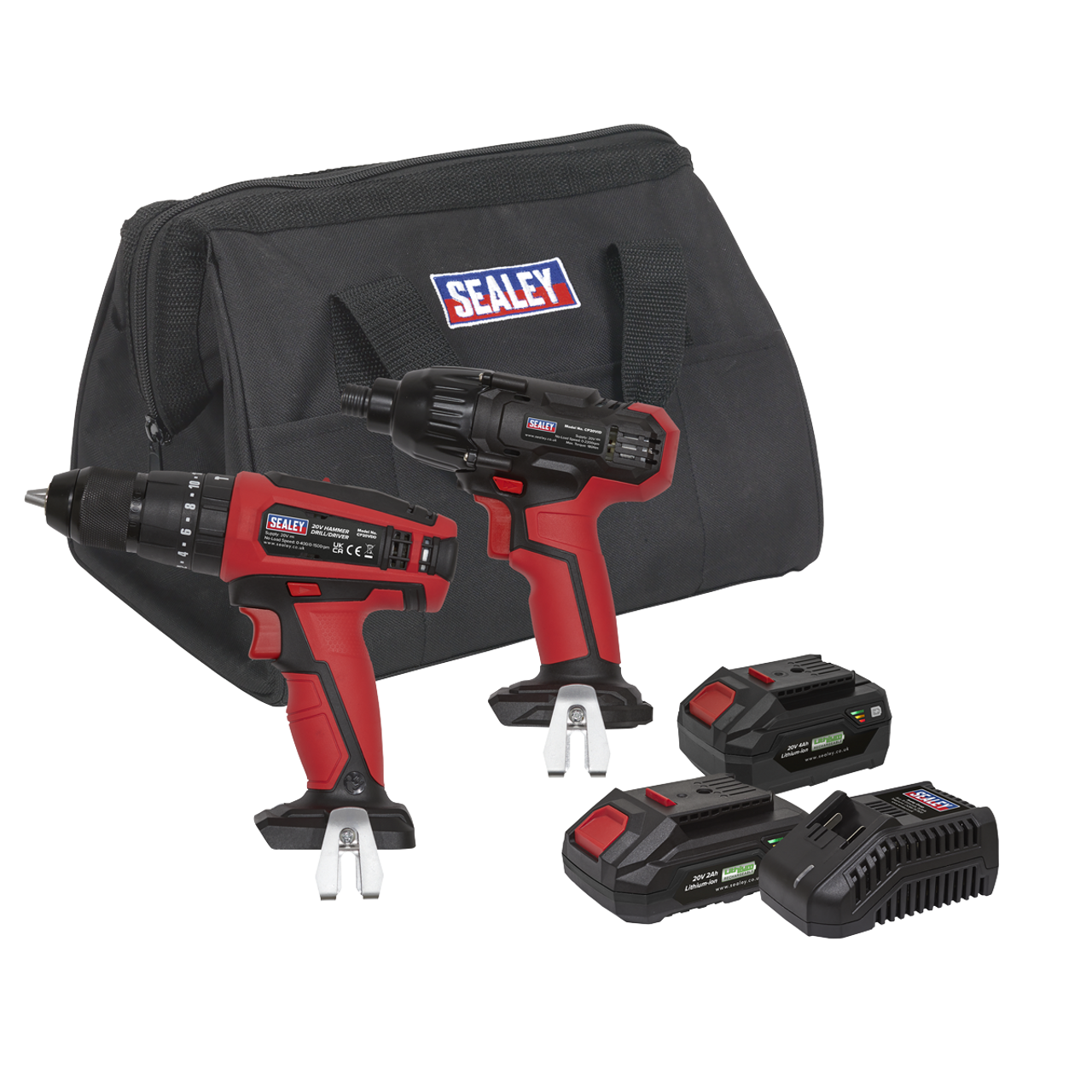 Sealey 3 x SV20 Series Cordless Tool Combo Kit 20V - 2 Batteries