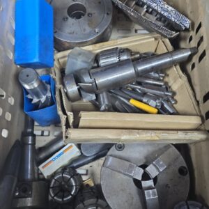 Contents of Crate Chucks, Counterbores, Counter Sinks